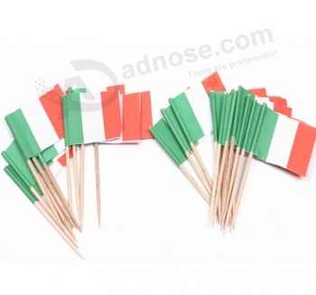 Fabricant de cure-dents de drapeau mini italie personnalisé