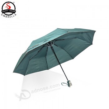 HAPPY SWAN Fully Automatic chinese umbrella Man's Umbrella 3 Folding Outdoor Windproof Umbrella Rain Gear with your logo