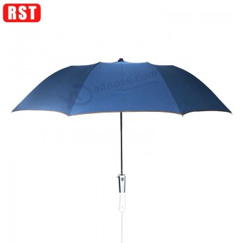 Brand promotional solid color auto-open 2 fold umbrella large market umbrella with your logo
