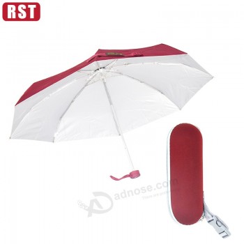 Hoge kwaliTeiT mini paraplu mooie kleurrijke eva box vijfvoudige zakparaplu