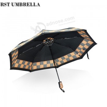 Nieuw onTwerp fabriek prijs auTo open drie opvouwbare sTandaard paraplu grooTTe
