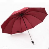 VergrooT 3-voudig logo op maaT gemaakTe parasol groTe markTparasols