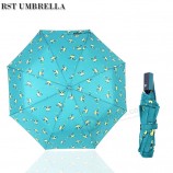 Durable and strong enough automatic three folding umbrella 2019 new function umbrella with your logo