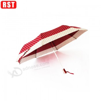 Promotions high quality cheap umbrella three folding umbrella autoopen chine parasol with your logo