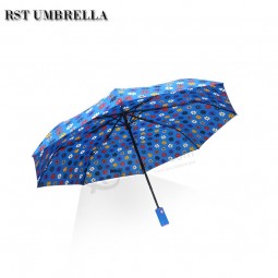 Good quality waterproof automatic umbrella three folding luxury umbrella with your logo