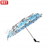 VenTe en gros sur mesure indesTrucTible uTiliTaire auTomaTique 3 pliage parapluie déco