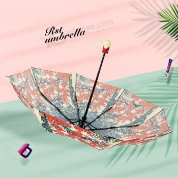 2018 Nuevos producTos sueño chino plegado paraguas auTomáTico diseño eleganTe paraguas plegable