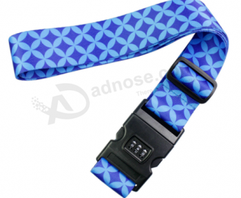 Factory Custom Blue Safety Luggage Strap Belt with Digital Scale