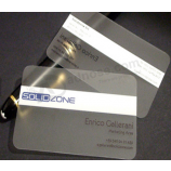 Cartes de visite en plastique transparent feuille d'or feuille d'aluminium