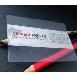 China-Lieferantenstärke-PVC-transparente Visitenkarten