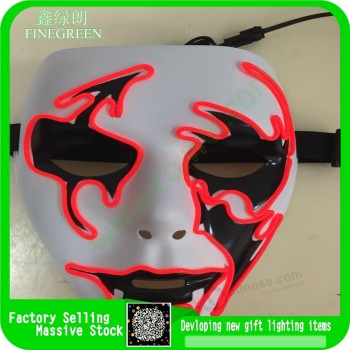 Colorful lighting EL wire masks for party decoration