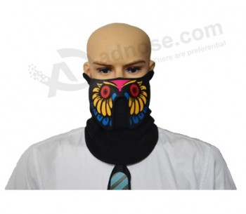 Sound activated led mask/el flashing face mask with inverter