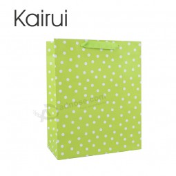 Wholesale bright color Shopping Paper Bag with Grosgrain Ribbon with your logo