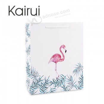 Customized flamingo Beautiful Design Fashionable Gift Paper Bags