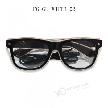 White light el wire framed glasses el event sunglasses