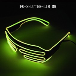 2018 Plastic el wire Shutter Shades Party el sunglasses