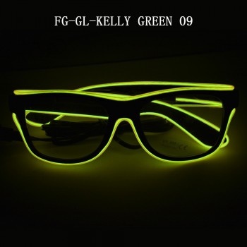 2 颜色混合凯利绿色领导党的眼镜为党装饰