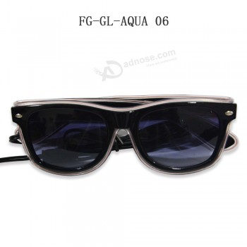 Fashion Aqua EL Wire Glasses for Concert Night Clubs party