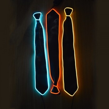 Custom el flashing tie, el light up tie, sound activated led tie