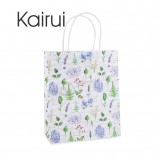 With quality flower series machine made paper bag with your logo