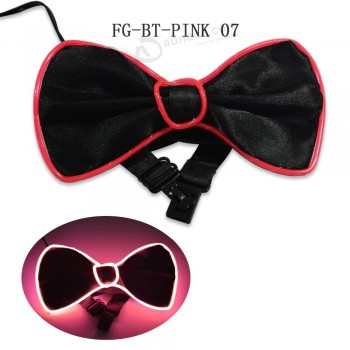 yellow color light up flashing event bow tie
