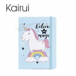Customized fashionable unicorn hardcover note book
