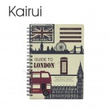 Custom cheap wave point pattern thick spiral notebook wholesale