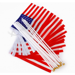 Hot selling world cup hand national stick flag with high quality and any size