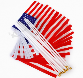 Hot selling world cup hand national stick flag with high quality and any size
