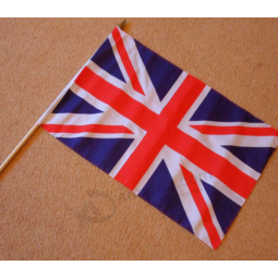 Polyester Mini Hand Flags With Wooden Sticks with high quality and any size