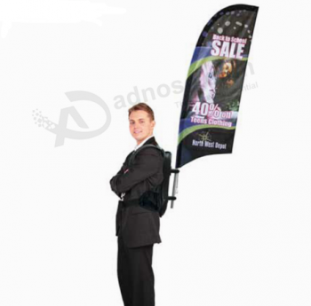 полиэфирная ткань рюкзак летающий баннер для продажи