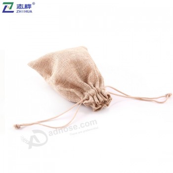 Custom size beautiful cheap high quality hand craft linen bag jewelry bag