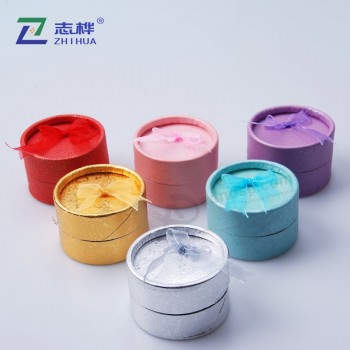 Wholesale custom high quality Cylindrical Six Colors Paper jewelry box with your logo