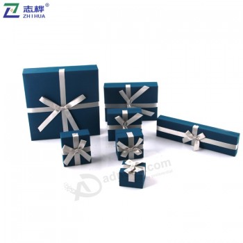 Zhihuaブランドの卸売手作りのシンプルなデザイン 6.8*8*2.9 紙包装ジュエリーボックス