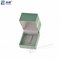 Factory custom size gift leather paper box jewelry light green letherette paper box