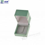 Zhihua mErk fancy aangEpastE groottE gEschEnk lEdErEn papiEr doos siEradEn lichtgroEn lEthErEttE papiEr doos