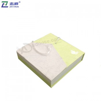 Zhihuaブランドの卸売価格のファッション高級な正方形のブレスレットのネックレスのジュエリーペーパーボックスを設定します