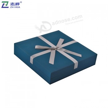 Zhihua 브랜드 사용자 정의 도매 사각형 모양 나비 넥타이 디자인 종이 쥬얼리 선물 포장 상자