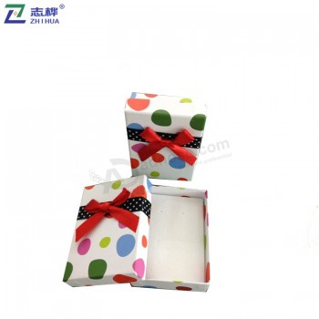 Square beautiful colorful paper gift packaging box jewelry earrings box with your logo