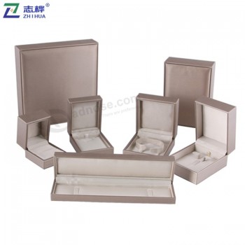 ZHIHUA brand wholesale jewellery packaging box custom luxury Khaki color necklace pendant jewelry box