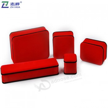 Zhihua бренда прямоугольник красный бархат ткани браслет длинной цепи ожерелье браслет многоцелевой подарок ювелирные изделия подарок коробка ювелирных изделий