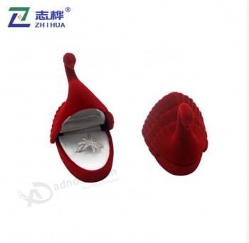 Zhihua brand горячее сбывание обручальное обручание flocking материал благородная коробка формы формы лебедя