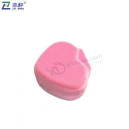 Heart shape custom color size flocking material bangle bracelet ring necklace jewelry box with your logo