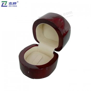 Zhihua 브랜드 우수한 품질의 사용자 정의 고전적인 아름다운 둥근 링 목걸이 상자 나무 보석 상자