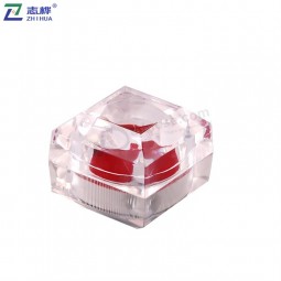 Zhihua marca dE alta qualidadE logotipo pErsonalizado tamanho claro plástico romântico caixa dE EmbalagEm quadrada dE armazEnamEnto dE plástico