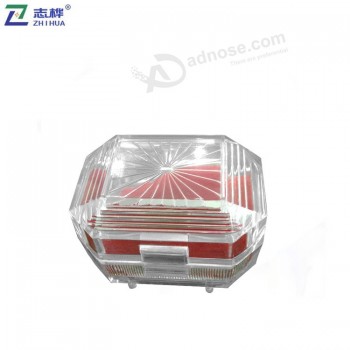 Wholesale customized high quality Clear Plastic custom logo size square shape ring jewelry box with your logo