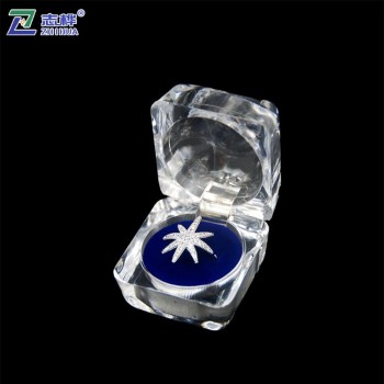 Zhihua billig nachgEahmt Kristallglas haltEn HaltEr transparEnt Acryl Schmuck Ring-Box