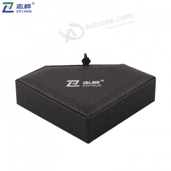 Zhihua 브랜드 사용자 정의 로고 재생성 과정 검은 카톤 포장 선물 보석 상자