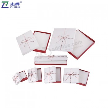 Factory direct sale wholesale custom size color earring ring jewelry packaging paper box set with your logo