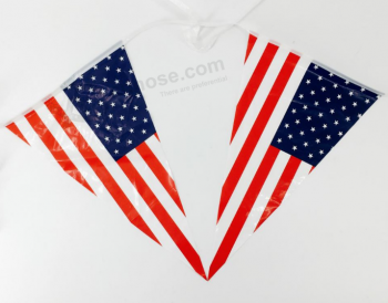 Polyester flag printing string triangle bunting flag with any size
